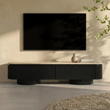 *WOONWINKEL* TV Meubel Met Travertin, Verzenden, Nieuw