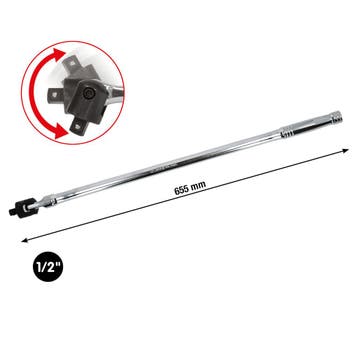 KS Tools CHROMEplus Wringijzer met Kniegewricht 1/2 – 655mm, Verzenden, Nieuw