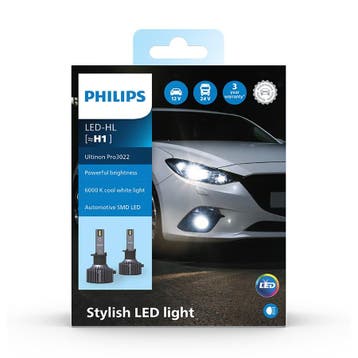 Philips H1 LED Koplamp 12-24V Ultinon Pro3022 Set, Ophalen of Verzenden, Nieuw