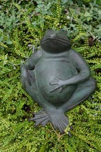 sculptuur, Relaxing Frog - 2.7 kg - 25 cm - Brons, Antiek en Kunst