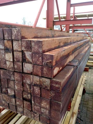 hardhout paal 60x60mm   lengte 2,75, Ophalen, Nieuw, Hout, Minder dan 3 meter