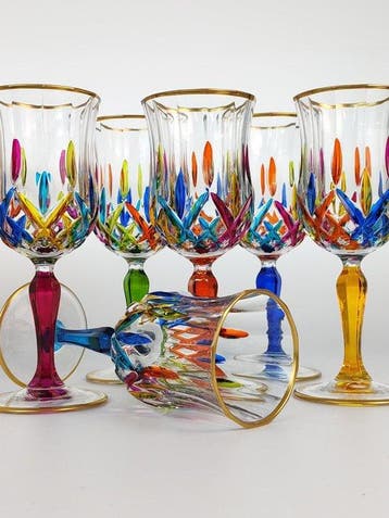Secoloventesimo - Kelk (6) - Golden Colors goblet - Emaille,