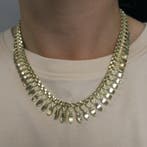 Gouden Cleopatra collier (Ketting), Ophalen of Verzenden, Gebruikt, Overige kleuren, Goud