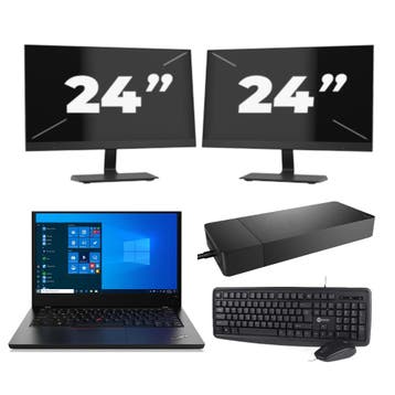 Lenovo ThinkPad L14 Gen 2 -   i5-11e 8GB  - 256GB  + 2x 24 i, Computers en Software, Windows Laptops, Qwerty, Verzenden, 8 GB