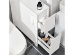 SoBuy BZR111-W - Smalle Badkamerkast - 1 deur 2 lades - Wit, Verzenden, Nieuw