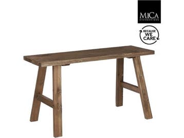 Mica Decorations Bold Houten Bankje - L80 x B37 x H44 cm -, Verzenden, Nieuw