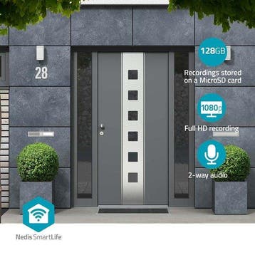 Nedis SmartLife Video Deurbel - Full HD 1080p - Zonder Abonn, Verzenden, Zo goed als nieuw