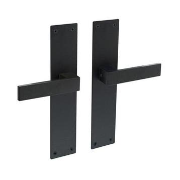 Deurklink Amsterdam schild zwart blind - deurbeslag voor..., Ophalen of Verzenden, Nieuw, Rvs, Klink of Kruk