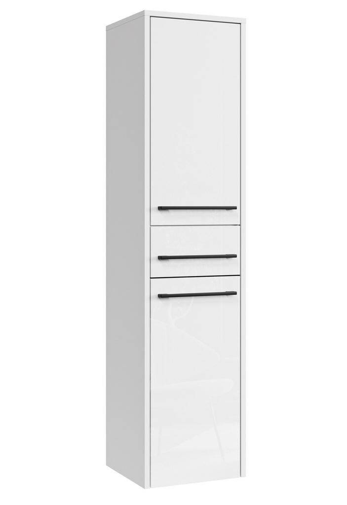 Badkamerkast Florence 30 x 35 x 130 cm - Wit Hoogglans, Huis en Inrichting, Badkamer | Badkamermeubels, Nieuw, (Half)hoge kast