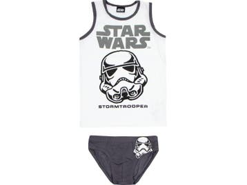 Star Wars - Stormtrooper - Jongens Ondergoedset - Wit/Grijs, Verzenden, Nieuw