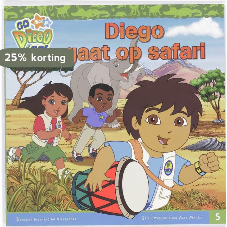 Diego gaat op safari / Diego / 5 9789089410856, Boeken, Kinderboeken | Kleuters, Gelezen, Verzenden
