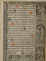 Vostre - Leaf from a book of hours, printed on vellum - 1502, Antiek en Kunst