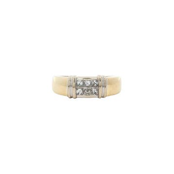 Gouden ring met diamant 18 karaat, Verzenden, Zo goed als nieuw, Goud