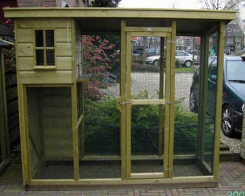 voliere buiten vogelhok van hout vogelkooi volieres op maat, Ophalen, Nieuw, Hout