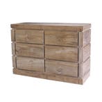 Modern dressoir met laden plantage teakhout -  160, Huis en Inrichting, Kasten | Dressoirs, Ophalen of Verzenden, Nieuw
