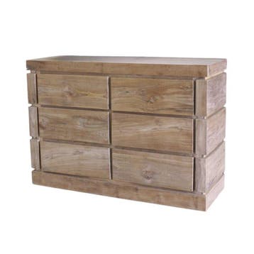 Modern dressoir met laden plantage teakhout -  160, Ophalen of Verzenden, Nieuw