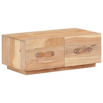 vidaXL Salontafel 90x50x35 cm massief gerecycled hout, 50 tot 100 cm, Verzenden, Nieuw, 50 tot 100 cm