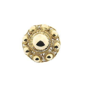 Vintage gouden broche van Zeeuwse knopen., Ophalen of Verzenden, Gebruikt, Goud, Goud