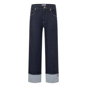 Cambio • blauwe jeans Celia roll up • 36, Cambio, Verzenden, Nieuw, Blauw