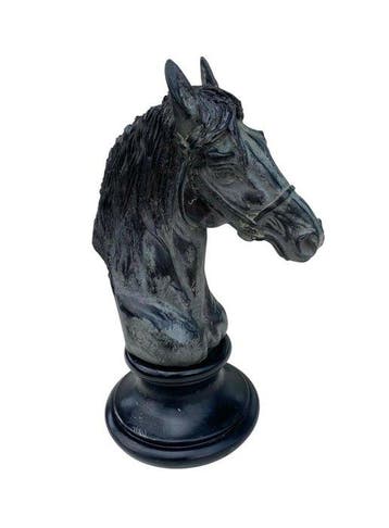 Bronz Arte - Beeldje, Busto de Cavalo - 30 cm - Hars, Antiek en Kunst, Curiosa en Brocante