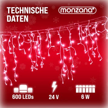Kerstverlichting Lichtgordijn LED Kerst Koudwit 20m, Verzenden, Nieuw