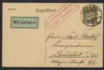 Duitse Rijk 1924 - Luchtpost volledig gefrankeerde kaart 15, Gestempeld