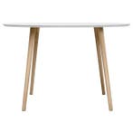 Sofacompany Allie Eettafel Eikenhout Zeep Wit Ø 120cm -, Overige materialen, Ophalen of Verzenden, Zo goed als nieuw, 100 tot 150 cm