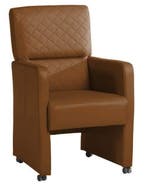 Eetkamerstoel Dakota - eetkamerstoelen - Cognac, Nieuw, Stof