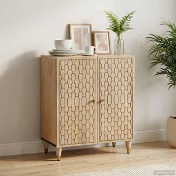 vidaXL Bijzetkast 60x33x75 cm massief mangohout, Verzenden, Nieuw, 50 tot 100 cm, Minder dan 100 cm
