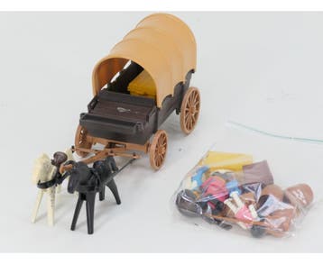 Playmobil 3278 Western huifkar 95% compleet #9588, Ophalen of Verzenden, Gebruikt, Overige typen