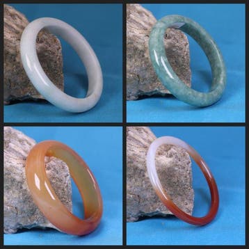 jadeiet Jadeiet en agaat - armband - uit één stuk gesneden-, Antiek en Kunst