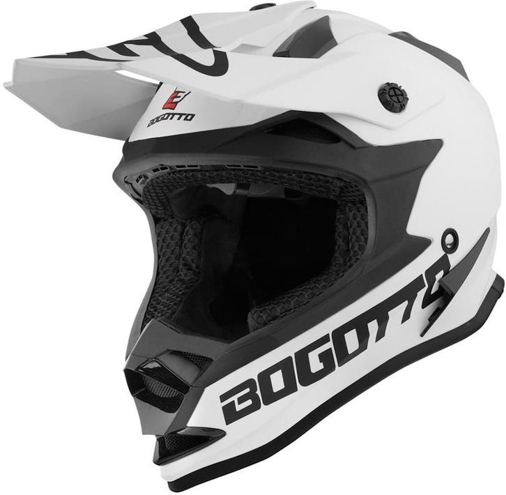 Bogotto V321 Solid Mat Wit Crosshelm, Motoren, Kleding | Motorhelmen, Heren, Nieuw met kaartje, Overige merken, Offroadhelm, Verzenden