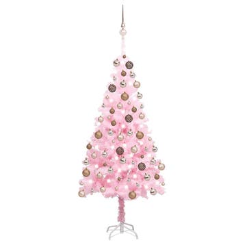 vidaXL Kunstkerstboom met verlichting en kerstballen 150 cm, Verzenden, Nieuw