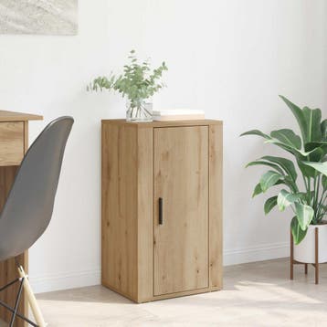 vidaXL Dressoir Artisan Eiken 40 x 33 x 70 cm Bewerkt hout, Verzenden, Nieuw, Overige houtsoorten, Minder dan 50 cm