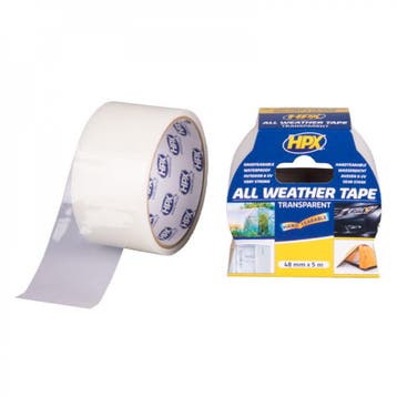 HPX All Weather Tape Transparant 5mtr, Ophalen of Verzenden, Nieuw