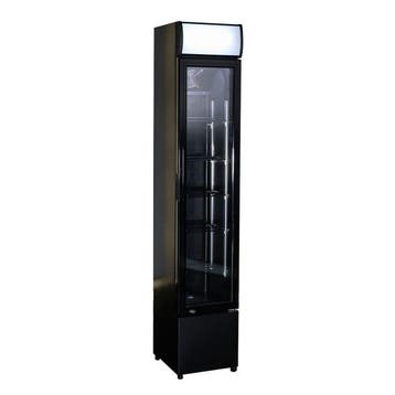 Smalle Glasdeur Koelkast 105L – Zwart, Nieuw in verpakking, Koelen en Vriezen