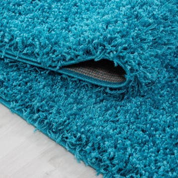 Hoogpolig Vloerkleed | Shaggy | Life | Turquoise | 80x250 cm, Verzenden, Nieuw