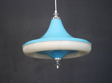 Massive Belgium - Lamp - Blauw, wit, chrome - Metaal,