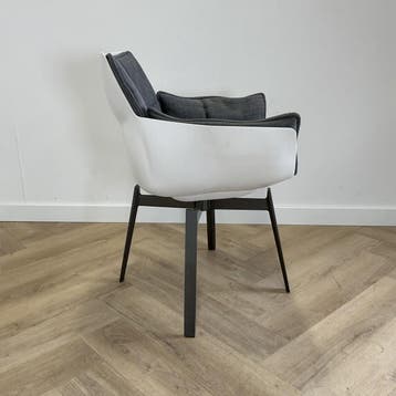 B&B Italia Husk eetkamerstoel, Designer Patricia Urquiola, Huis en Inrichting, Stoelen, Gebruikt, Zwart, Ophalen of Verzenden