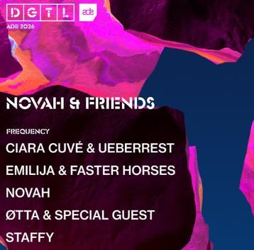 DGTL ADE Novah & Friends Tickets – 24 okt 2026 – NDSM AMSTER, Twee personen, Oktober