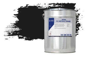 Wixx PU Metaalprimer RAL 9005 | Gitzwart 20L, Verzenden, Zwart, Nieuw, Verf