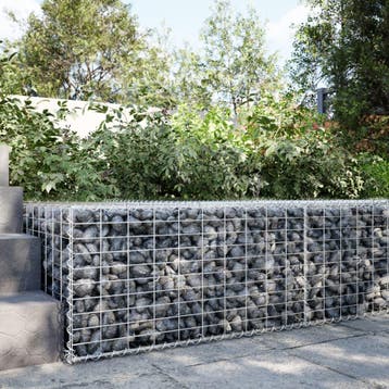vidaXL Schanskorf 100x100x50 cm gegalvaniseerd ijzer, 100 cm of meer, Verzenden, Nieuw, Metaal