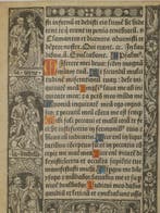 Vostre - Leaf from a book of hours, printed on vellum - 1502, Antiek en Kunst