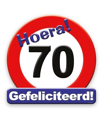 Huldeschild Hoera 70 Jaar, Ophalen of Verzenden, Nieuw