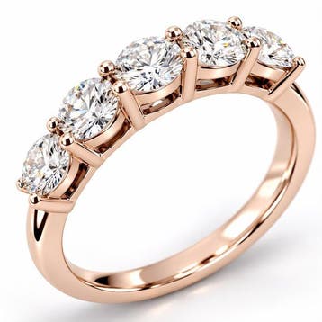 Ring - 14 karaat Roségoud - 2.51ct. tw. Diamant (Lab-grown), Nieuw