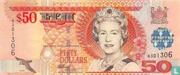Fiji 50 Dollars  - 2002, Verzenden, Los biljet