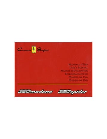 2003 FERRARI 360 MODENA & SPYDER CARROZZERIA SCAGLIETI