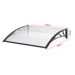[en.casa] Deurluifel Mellerud afdak 100x60 cm transparant en, Verzenden, Nieuw