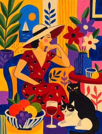Adri Q 120 x 90 cm - Contemplación Mediterránea