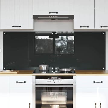 vidaXL Keukenachterwand 2 st Donkergrijs 80 x 60 cm gehard, Verzenden, Nieuw